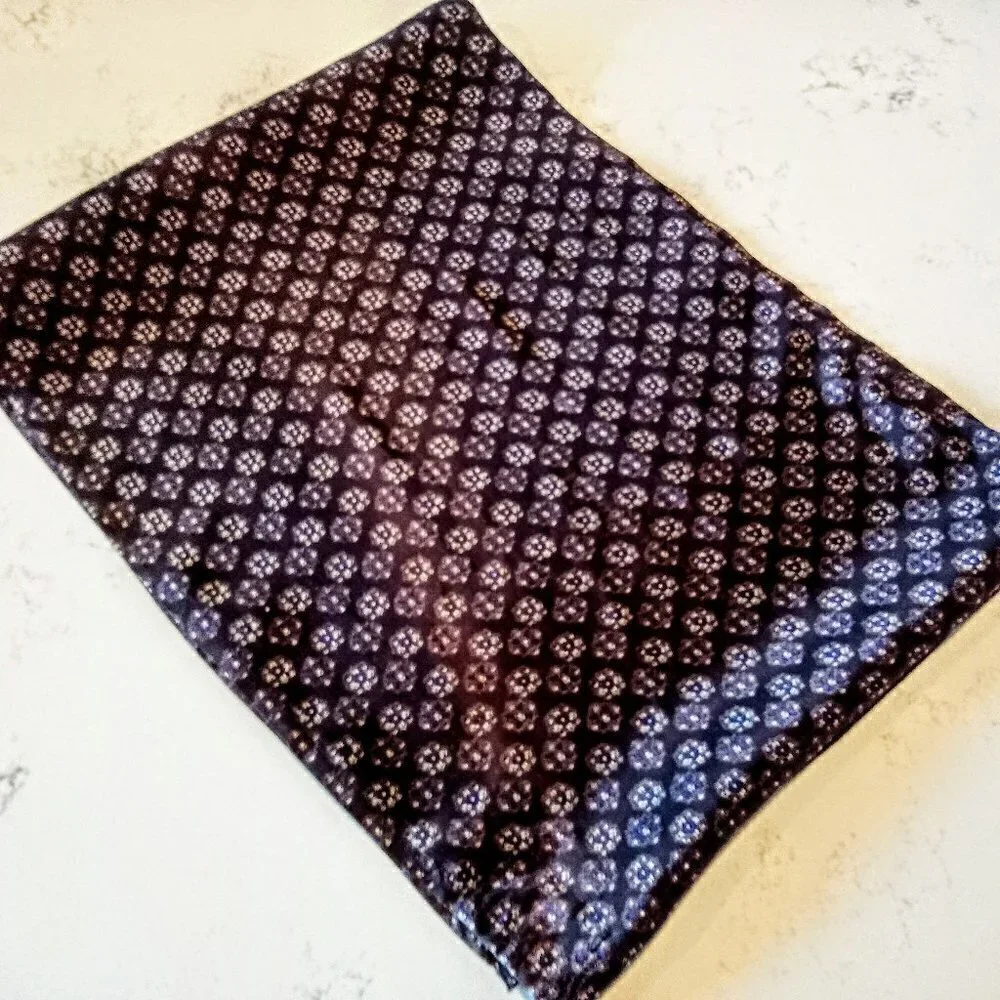 Vintage Masai Blue & Brown Patterned Oblong Scarf